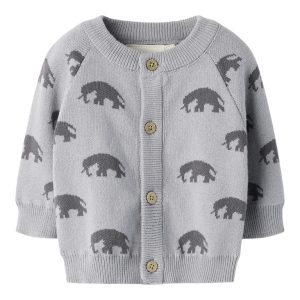 Lil' Atelier Cardigan Baby LS Strik Lulio Sleet