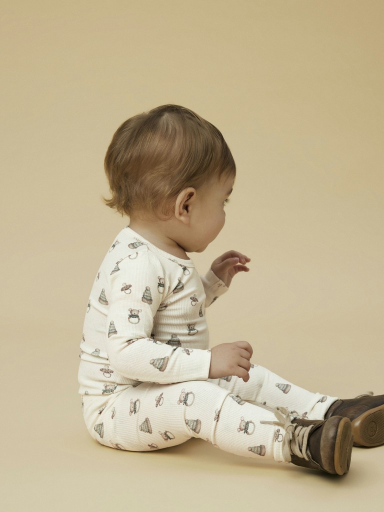 Lil' Atelier Leggins Baby Gavo Elf Slim Turtledove - Billede 4