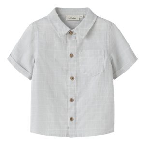 Lil' Atelier Skjorte Mini SS Florentin Gray Dawn