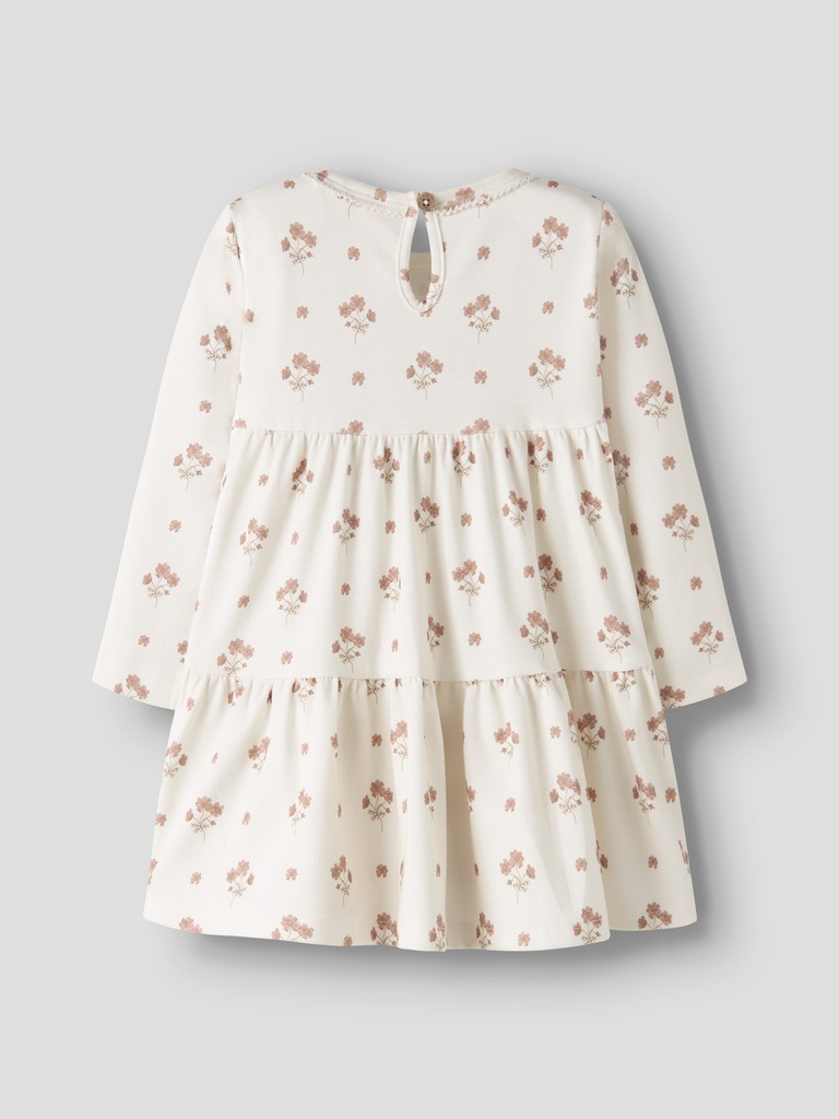 Lil' Atelier Kjole Mini LS Layo Sif Coconut Milk - Billede 2