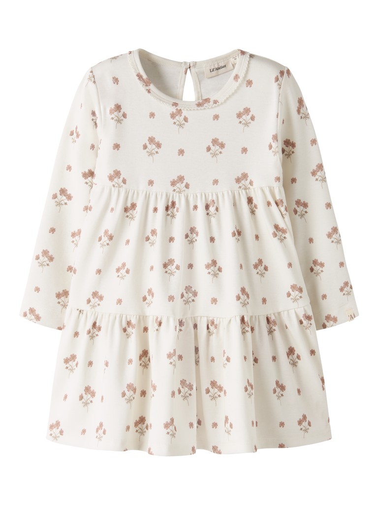 Lil' Atelier Kjole Mini LS Layo Sif Coconut Milk