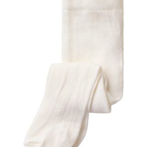Lil' Atelier Strømpebukser Baby Filso Pointelle Coconut Milk