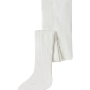 Lil' Atelier Strømpebukser Mini Filso Pointelle Coconut Milk