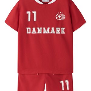 Name It Mini Hiteam Danmarks sæt True Red