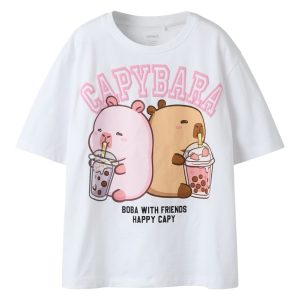 Name It T-shirt Kids SS Jyssa Capybara Bright White