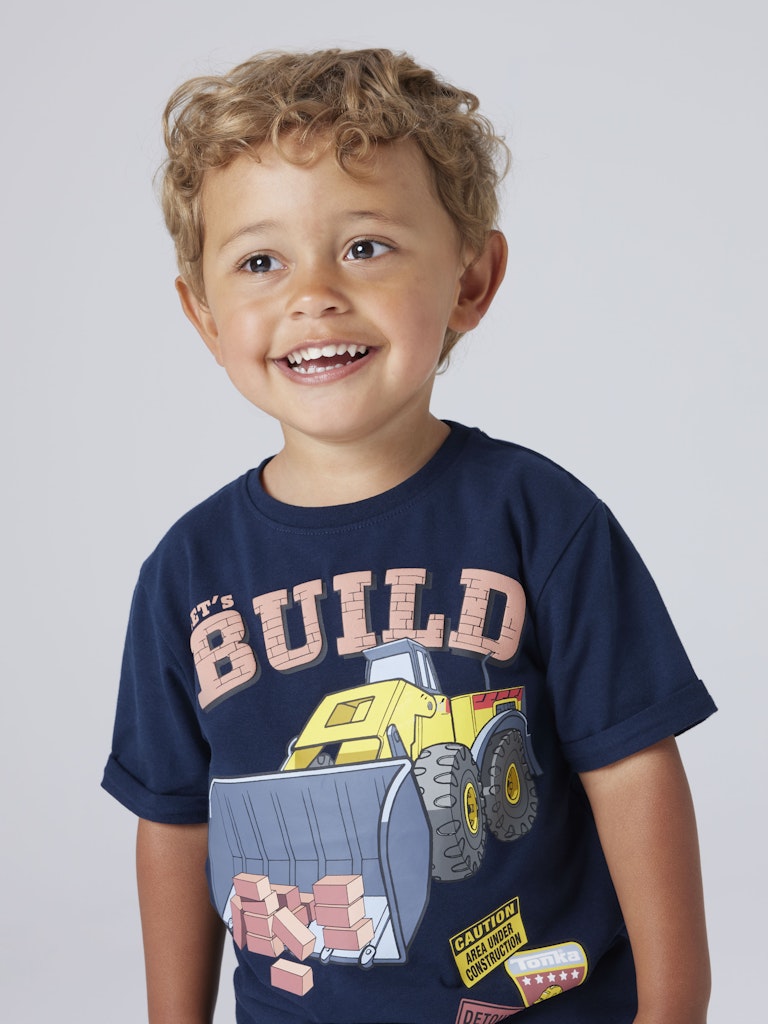 Name It T-shirt Mini SS Malik Tonka Navy Blazer - Billede 4